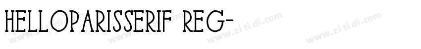HelloParisSerif Reg字体转换